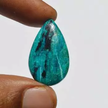Натуральный драгоценный камень хризоколла псиломелан кабошон, хризоколла кабошон, 16 карат 28x17x6 мм грушевидная форма, ювелирные изделия ручной работы 28x17x6 MM разноцветный
