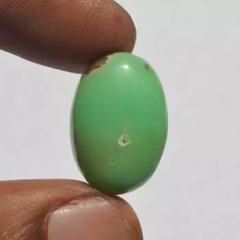 Натуральный драгоценный камень хризопраз кабошон 14 карат размер 20x14 мм овальная форма, изготовление ювелирных изделий ремесло поставки 20x14 MM зелёный