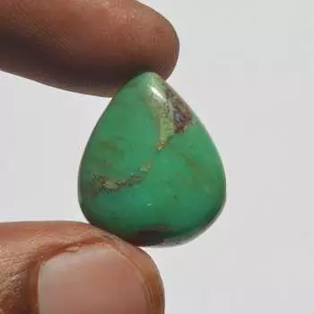 Натуральный драгоценный камень хризопраз кабошон 14 карат размер 21x17 мм грушевидная форма, изготовление ювелирных изделий ремесло поставки 21x17 MM зелёный