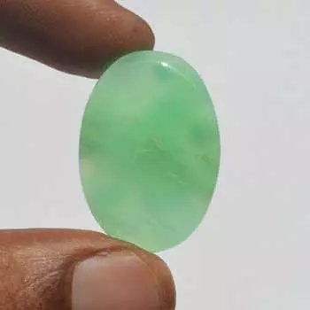 Натуральный драгоценный камень хризопраз кабошон 23 карата размер 29x20 мм овальная форма, ювелирное дело ремесло поставки 29x20 MM зелёный