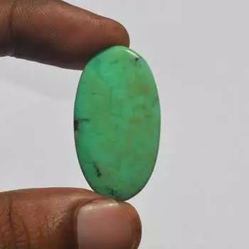 Натуральный драгоценный камень хризопраз кабошон 26 карат размер 35x20 мм овальная форма, ювелирное дело ремесло поставки 35x20 MM зелёный