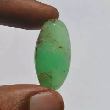 Натуральный драгоценный камень хризопраз кабошон 27 карат размер 30x15 мм овальная форма, изготовление ювелирных изделий ремесло поставки 30x15 MM зелёный