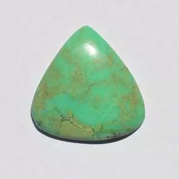 Натуральный драгоценный камень хризопраз кабошон 39 карат размер 34x33 мм треугольная форма, ювелирное дело ремесло поставки 34x33 MM зелёный