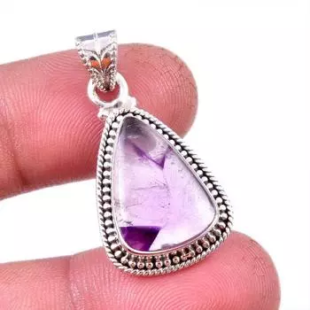 Натуральный драгоценный камень какоксенит 925 пробы сплошной стерлинговый серебряный кулон 1.25 t2O68