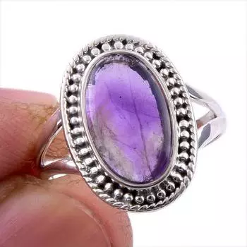 Натуральный драгоценный камень какоксенит из стерлингового серебра 925 пробы, размер ювелирного кольца 8 l6K53