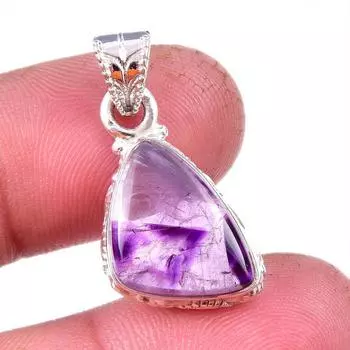 Натуральный драгоценный камень какоксенит, стерлинговое серебро 925 пробы, ювелирный кулон 1,25 дюйма J1J13