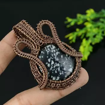 Натуральный драгоценный камень каммерерит, подарочная подвеска из медной проволоки ручной работы 2,5 C0f55