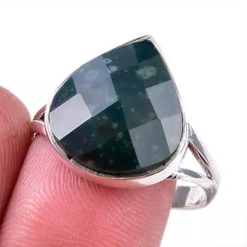 Натуральный драгоценный камень кровавик 925 пробы, ювелирное кольцо из стерлингового серебра, размер 10 y2m86