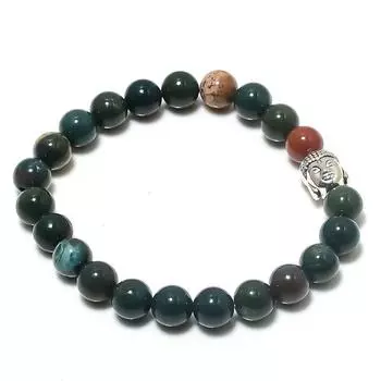 Натуральный драгоценный камень-кровавый камень, регулируемый браслет ручной работы Z3R46