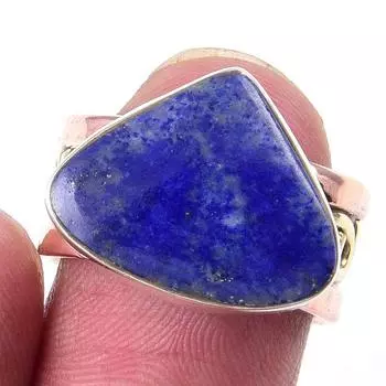 Натуральный драгоценный камень лазурит 925 пробы стерлинговое серебро ювелирные изделия двухцветное кольцо S.6 H1p25