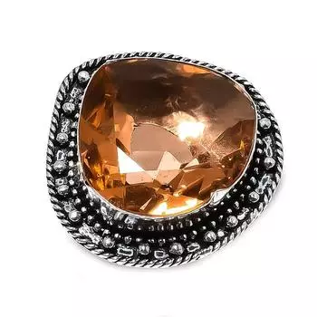 Натуральный драгоценный камень морганит 925 пробы серебряное ювелирное кольцо размер 8.5 k0A10