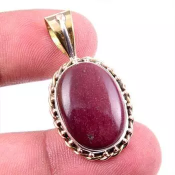 Натуральный драгоценный камень Мукаит, стерлинговое серебро 925 пробы, двухцветный кулон 1,5 дюйма g4f22