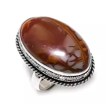 Натуральный драгоценный камень Noreena Jasper, ювелирное кольцо из стерлингового серебра 925 пробы, размер 9,5 C9P71