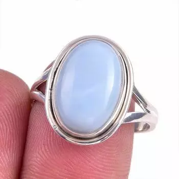 Натуральный драгоценный камень опал Овайхи 925 пробы, ювелирное кольцо из стерлингового серебра, размер 8 c1d43