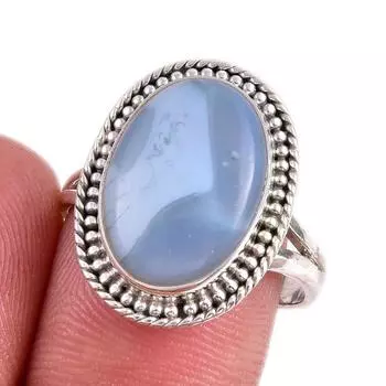 Натуральный драгоценный камень опал Овайхи, ювелирное кольцо из стерлингового серебра 925 пробы, размер 8, L7w14