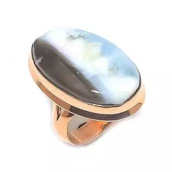 Натуральный драгоценный камень опал Owhyee, медное ювелирное кольцо ручной работы, размер 8, w1I75