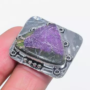 Натуральный драгоценный камень пурпурит 925 пробы серебряное ювелирное кольцо размер 6.5 p3p52