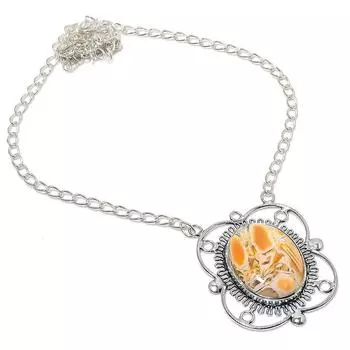 Натуральный драгоценный камень яшма из стерлингового серебра 925 пробы, подарочное ожерелье 18 дюймов y4V26