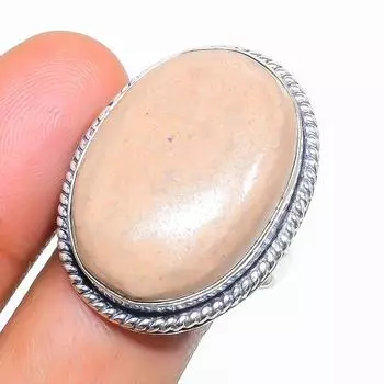 Натуральный драгоценный камень яшма, ювелирное кольцо из стерлингового серебра 925 пробы, размер 10 K3k03