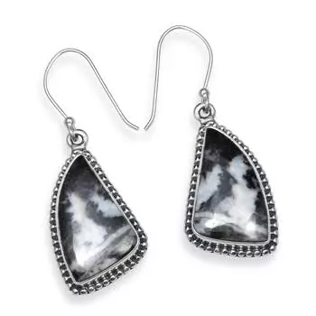 Натуральный драгоценный камень яшма зебры из стерлингового серебра 925 пробы, серьги ручной работы с подвесками для женщин и девочек