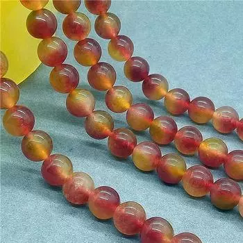 Натуральный драгоценный камень розовый красный зеленый арбуз турмалин круглые бусины 6/8/10 мм браслет ожерелье ювелирные аксессуары свободные бусины 6mm-30pcs