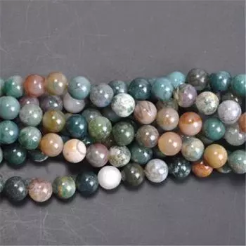 Натуральный драгоценный камень, свободные бусины из натурального индийского агата, круглые бусины 4, 6, 8, 10 мм для изготовления ювелирных изделий 4mm-40pcs