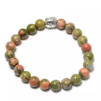 Натуральный драгоценный камень унакит, регулируемый браслет ручной работы k6K33