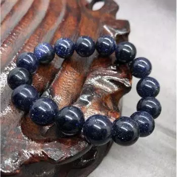 Натуральный драгоценный камень, женский и мужской браслет из синего песка, браслет-манжета-манжета 6mm