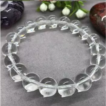 Натуральный драгоценный камень, женский и мужской браслет-манжета с прозрачным кристаллом 6mm