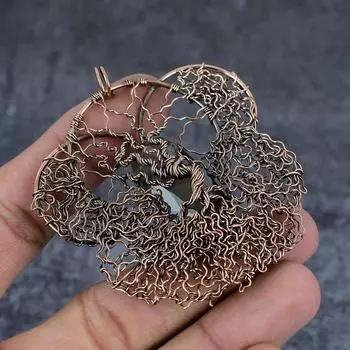 Натуральный дымчатый топаз, драгоценный камень, медная проволока, подарочная ювелирная подвеска 2,76 дюйма, C3c83