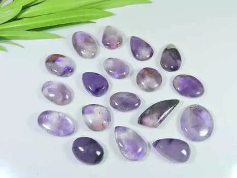 Натуральный фиолетовый аметист смешанной формы 20-30 мм кабошон драгоценный камень россыпью 18 шт лот RQ-2306