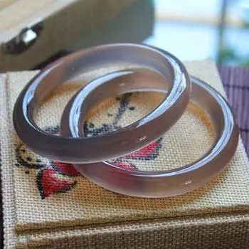 Натуральный фиолетовый круглый браслет из халцедона, модный браслет с агатовым шармом, ювелирное украшение для рук, женский подарок 54MM