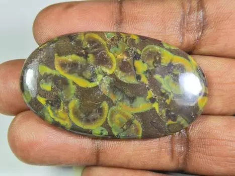 Натуральный фруктовый яшма для изготовления ювелирных изделий овальный кабошон россыпью драгоценный камень 31X54X6MM ET-310