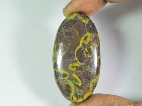 Натуральный фруктовый яшма для изготовления ювелирных изделий овальный кабошон россыпью драгоценный камень 24X45X6MM ET-320