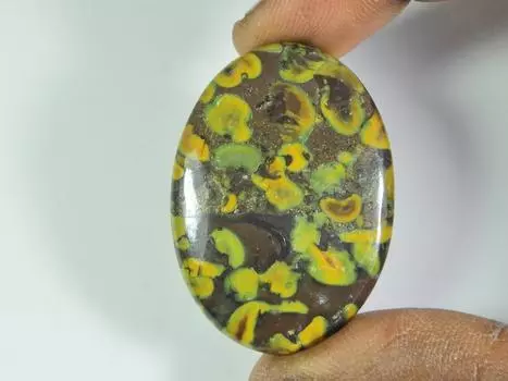 Натуральный фруктовый яшма для изготовления ювелирных изделий овальный кабошон россыпью драгоценный камень 29X40X5MM ET-316