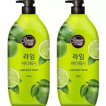 Натуральный гель для душа Shower Mate Lime, 1,2 кг, 2 корейских косметических средства