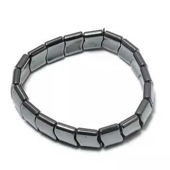 Натуральный гематит драгоценный камень манжета ручной работы регулируемый t5B28