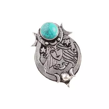 Натуральный голубой медный бирюзовый драгоценный камень 925 стерлинговое серебро Ювелирная подвеска 1,63 CP-22-28