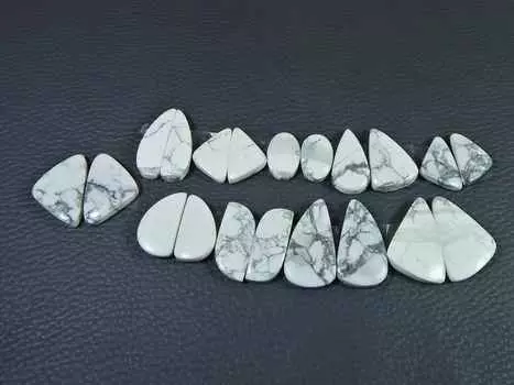 Натуральный говлит, пара из 10 шт., грушевидный кабошон, драгоценный камень, лот 14–24 мм RQ-2806