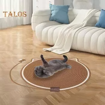 Натуральный хлопковый канатный коврик для кошек, легко моющийся, многофункциональный коврик для защиты от царапин для домашних животных, настенный протектор для мебели фиолетовый