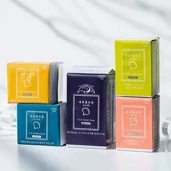 Натуральный хлопок Signature Чистый хлопок Чехол Гигиенические салфетки 3 шт. 5 видов Выберите 1 (Супердлинные ночные/большие/средние/широкие длинные/длинные ежедневные прокладки) Wide Long Liner 26PX3 Pack