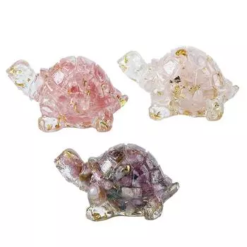 Натуральный хрустальный гравий капельный клей милый маленький черепашка аквариум креативное украшение настольные украшения поделки украшения для автомобиля D