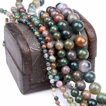 Натуральный индийский агат, драгоценный камень, круглые свободные бусины-разделители, 16 ниток, 4, 6, 8, 10, 12 мм 4 mm