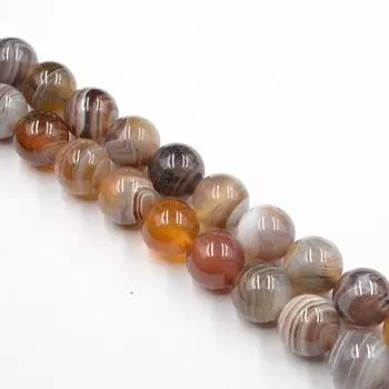 Натуральный камень Ботсвана сардоникс, полосатые агатовые бусины 4-12 мм, бусины с драгоценными камнями для изготовления ювелирных изделий, очаровательные аксессуары, сделай сам Dia 4mm