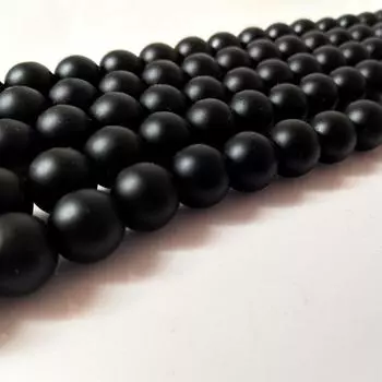 Натуральный камень Драгоценный камень Черный матовый опал Каменные бусины Натуральные бусины для изготовления ювелирных изделий 6mm-30pcs