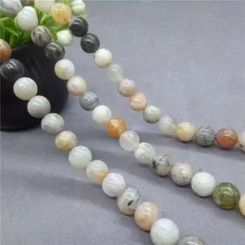Натуральный камень, драгоценный камень, натуральный камень, бамбуковый лист, агат, свободные бусины для изготовления ювелирных изделий 6mm-30pcs
