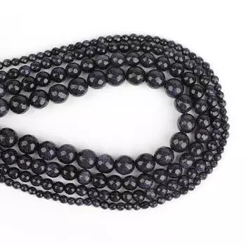 Натуральный камень, граненый синий песчаник, круглые свободные бусины, прядь 15 дюймов, 4, 6, 8, 10 мм, размер на выбор для изготовления ювелирных изделий 6mm 63pcs