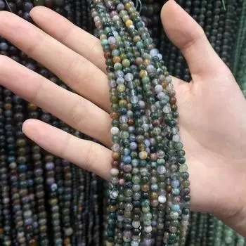 Натуральный камень индийские агаты бусины 2/3/4/мм круглые гладкие бусины для изготовления ювелирных изделий своими руками серьги браслет ожерелье аксессуары 4mm