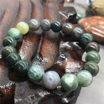 Натуральный камень, индийский агат, браслет из бисера, 8 мм/10 мм/12 мм, этнический браслет с ветром, ювелирные изделия 6mm