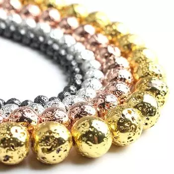 Натуральный камень лава вулканический камень круглые свободные бусины 4/6/8/10 мм DIY очаровательные бусины для изготовления ювелирных изделий 4mm 91pc чёрный